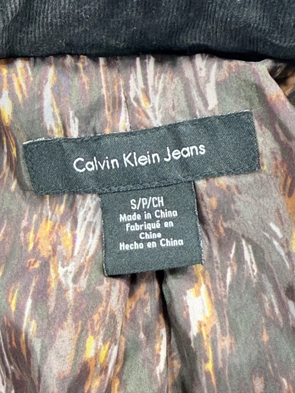 Calvin Klein Jeans Gray Corduroy Blazer Jacket Fitted Single Button Sz S - Picture 3 of 5